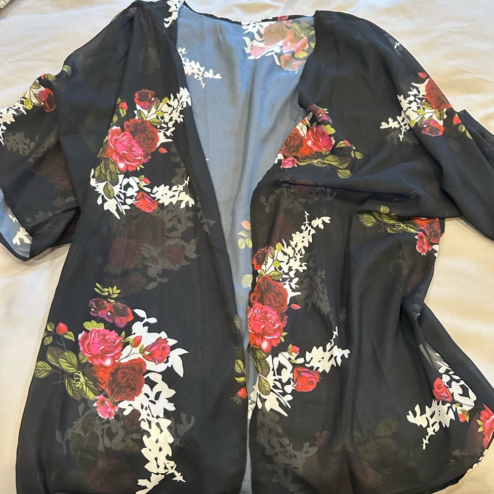 Floral Sheer Kimono Cardigan